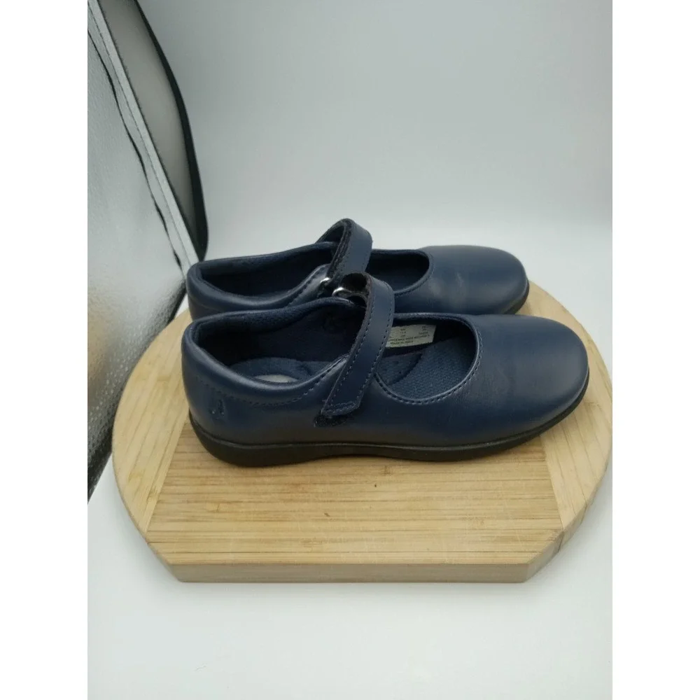 Hush Puppies Girl Shoes 12 Wide Lexi Navy Blue Leather School‎ or Formal